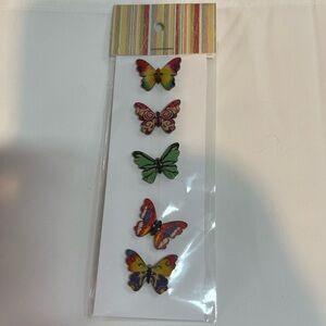 Colorful Butterfly Wood Buttons